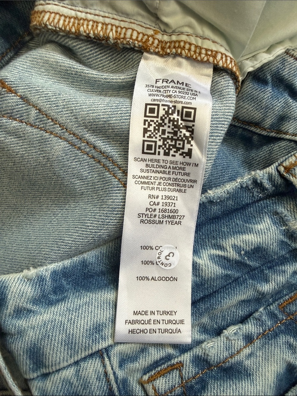 FRAME - Le Super High Rise Mini Boot jeans Light Blue Women's Jeans SIZE 27 - Picture 15 of 16